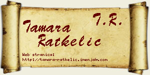 Tamara Ratkelić vizit kartica